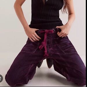 We The Free Moxie Flocked Pull-On Barrel Jeans Size 27